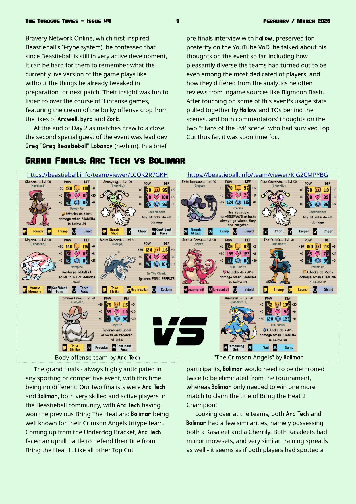 Page 9. Bring the Heat 2 tournament recap